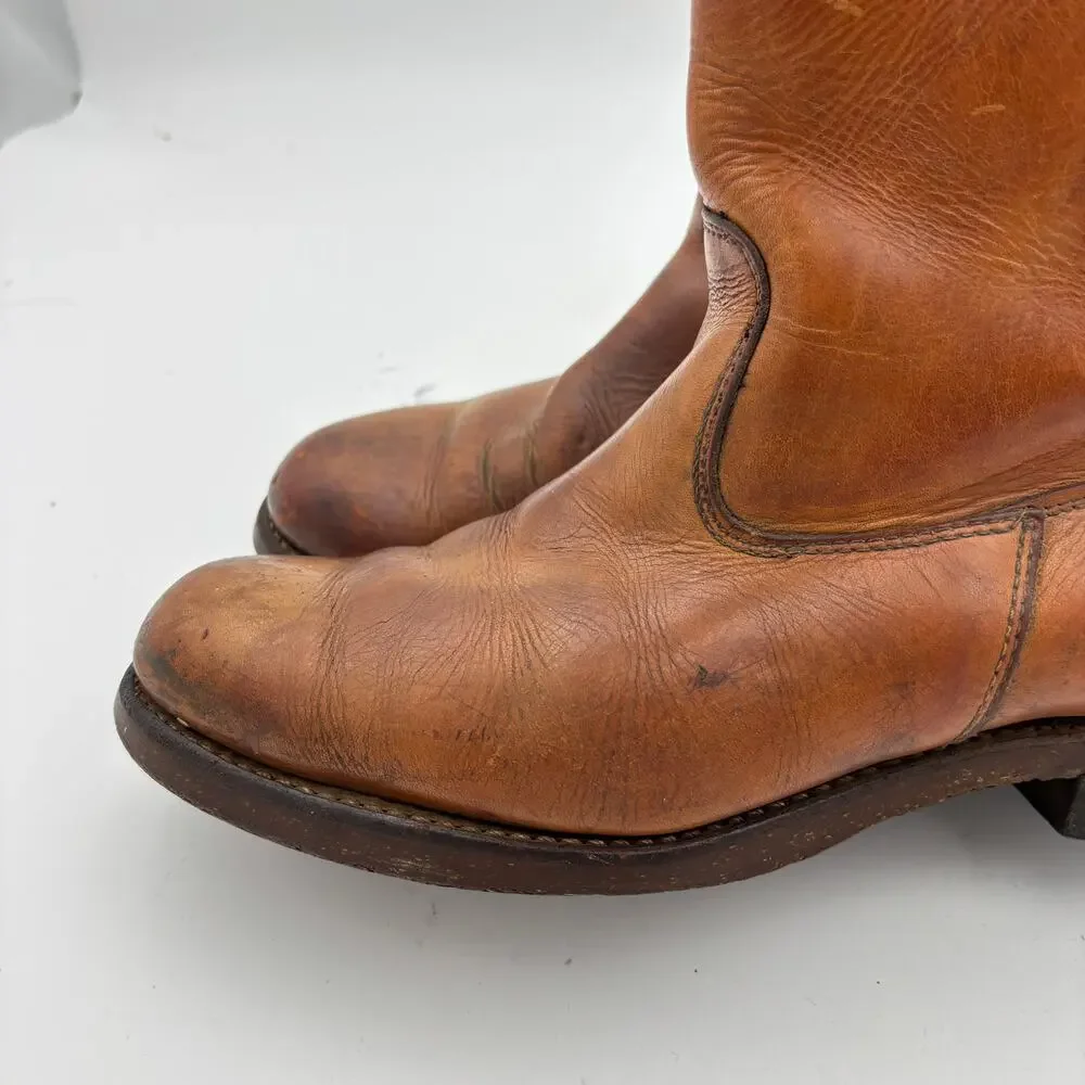Vintage Pre-50s Chippewa Black Label Leather Utility Roper Boots Men's 10.5